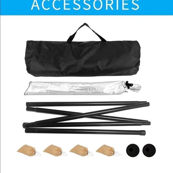 Beach Tent Sun Shelter UPF50+ with Sand Shovel, Ground Pegs and Stability - Picture 5 of 11